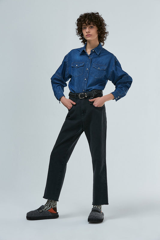 Straight Crop Waterhouse Negro